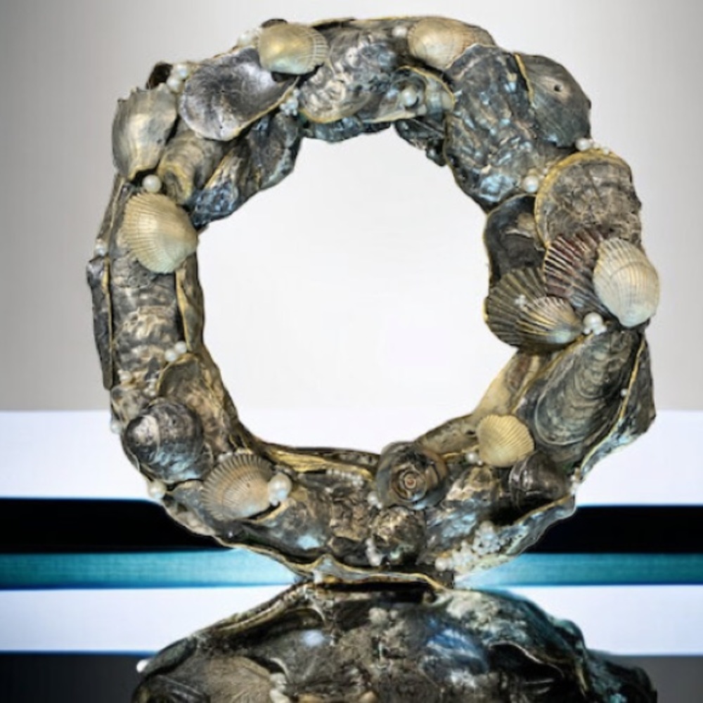 Seashell Hanging Wreath and/or  Candle Adornment